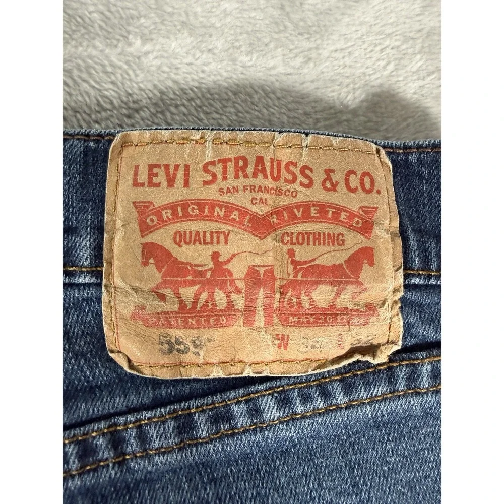 Levis 559 Jeans Mens 34x32 Blue Denim Relaxed Straight Fit